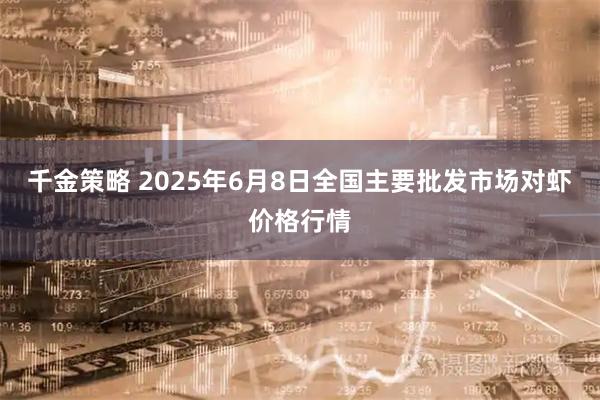 千金策略 2025年6月8日全国主要批发市场对虾价格行情